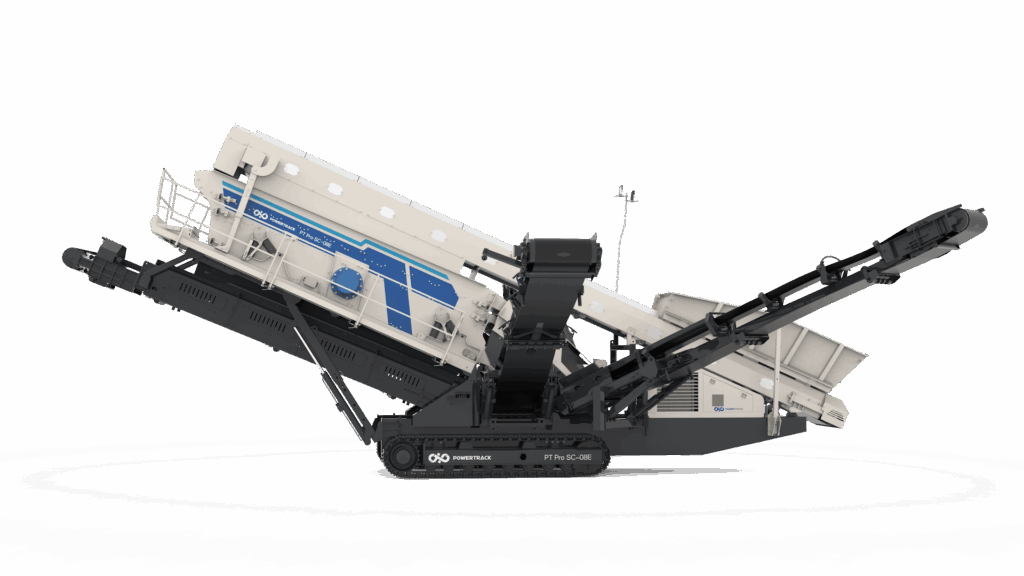 Vue d'ensemble Powertrack PT Pro SC-08E unité de criblage mobile 3 étages WYN Minerals