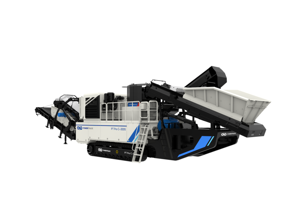 Vue latérale de l’unité de concassage à cône C30 DS WYN Minerals sur site